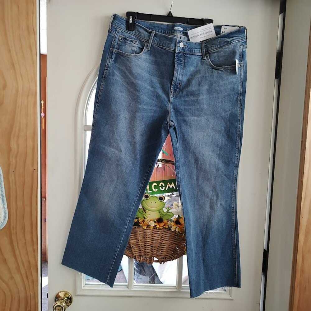 New Old Navy High Rise Ankle Flare Jeans Women's 16